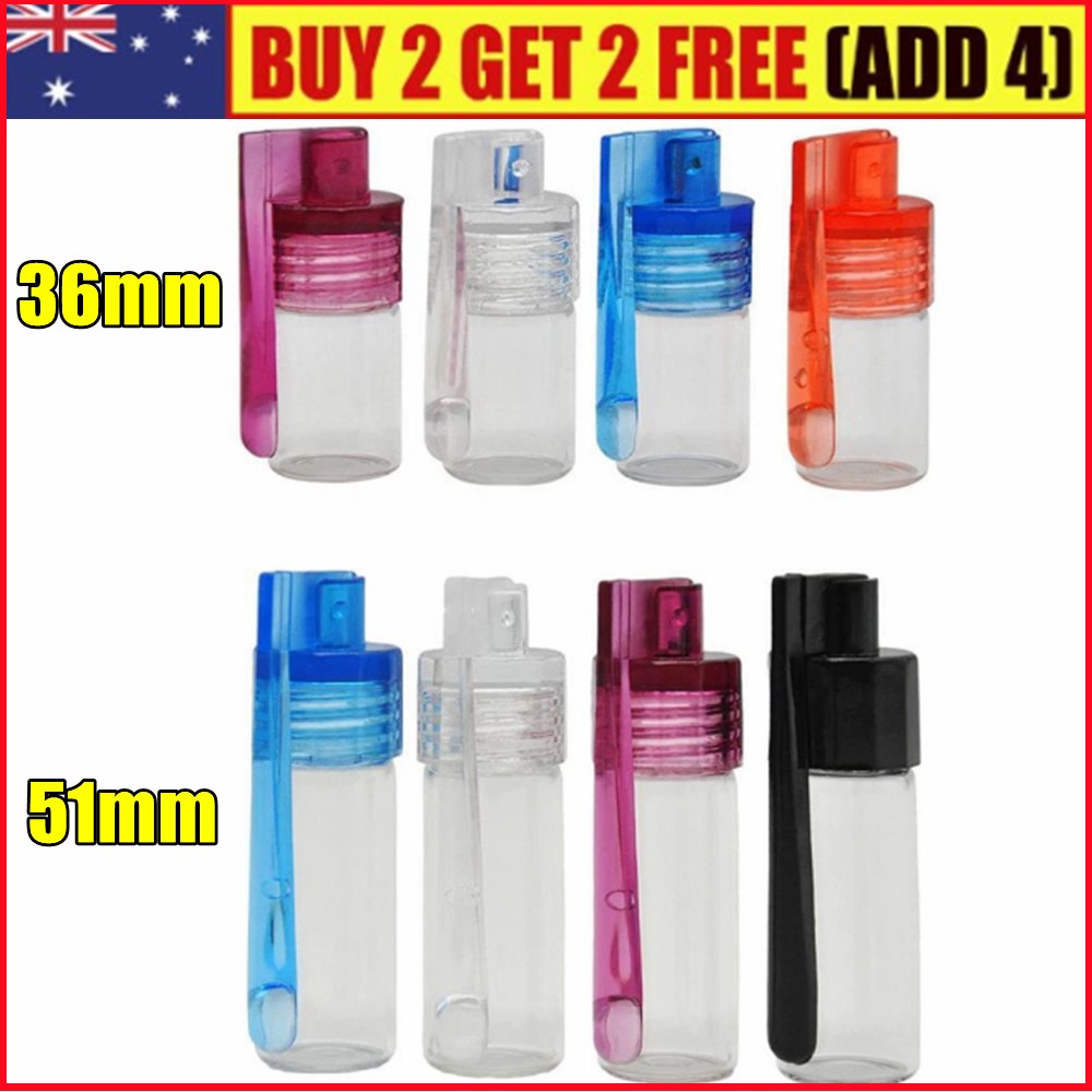 Portable Glass Snuff Bottles - Waterproof Pill Case in 36mm & 51mm