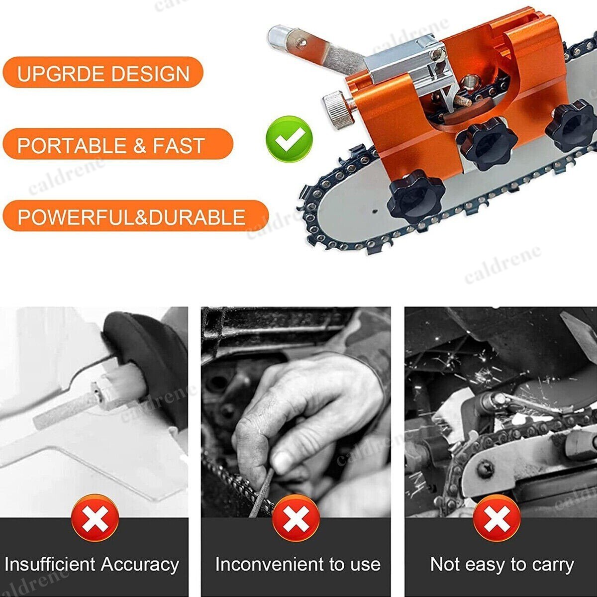 Portable Hand Crank Chainsaw Chain Sharpener Tool Set – view 5