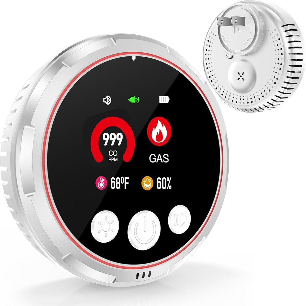 Portable Plug-In Carbon Monoxide, Smoke and Gas Detector