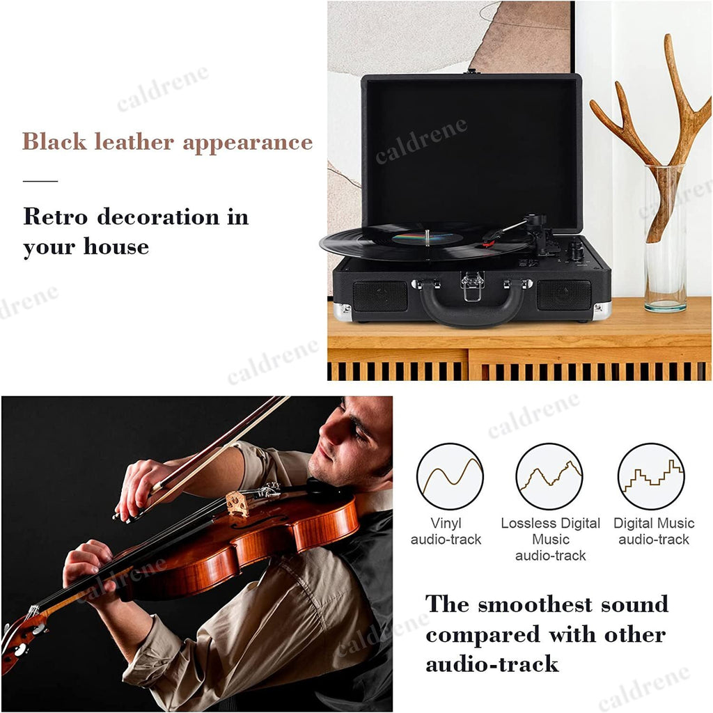Portable Suitcase Vinyl Record Player Bluetooth 3-Speed – view 7
