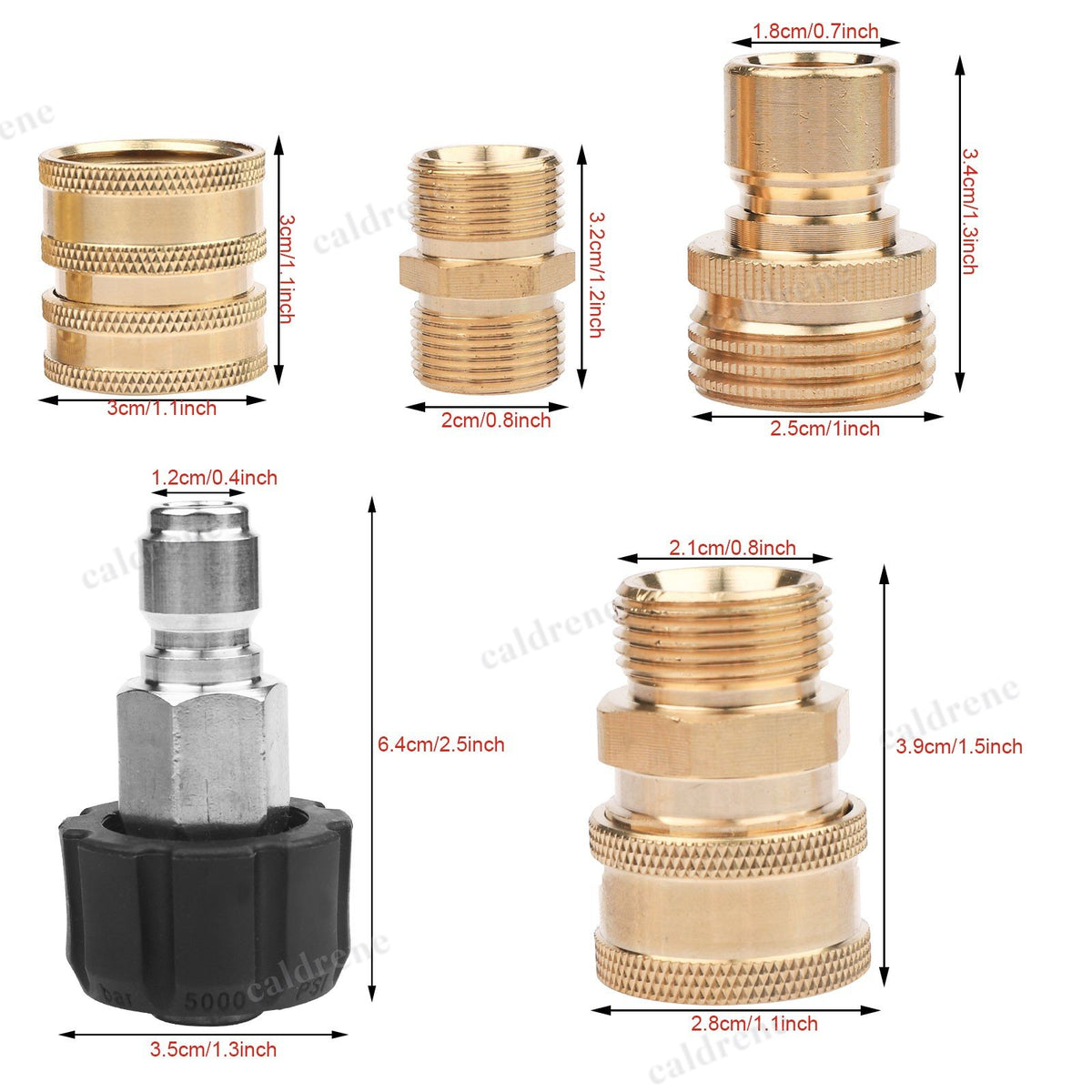 Pressure Washer Adapter Set Quick Disconnect Kit M22, 9 Pieces – view 10