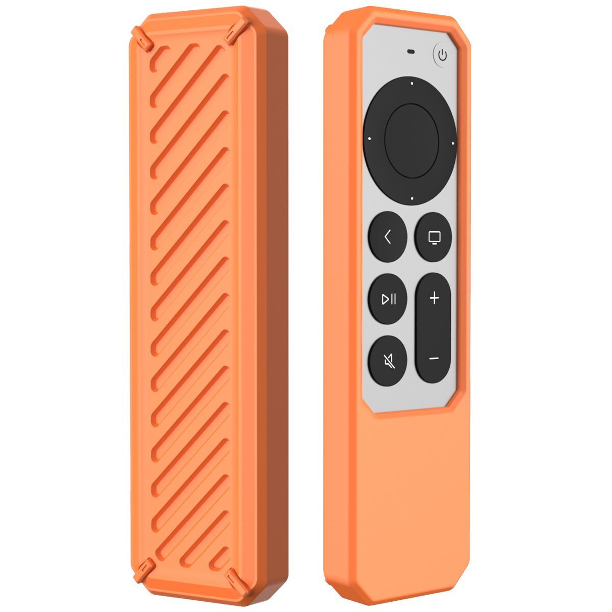 Protector Silicone Cover Protective Case Compatible with Apple TV 4K Siri Remote 2021 – orange
