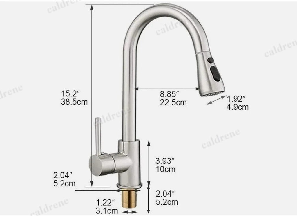 Pull Down Kitchen Faucet with Sprayer, Brushed Nickel – view 2