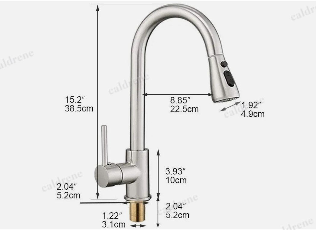 Pull-Down Kitchen Faucet with Sprayer, Brushed Nickel – view 3