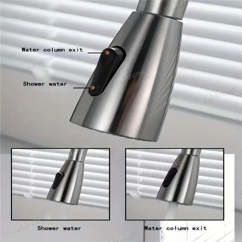 Pull-Down Kitchen Faucet with Sprayer, Brushed Nickel – view 4