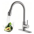 Pull-Down Sprayer Kitchen Faucet, Brushed Nickel Single Handle