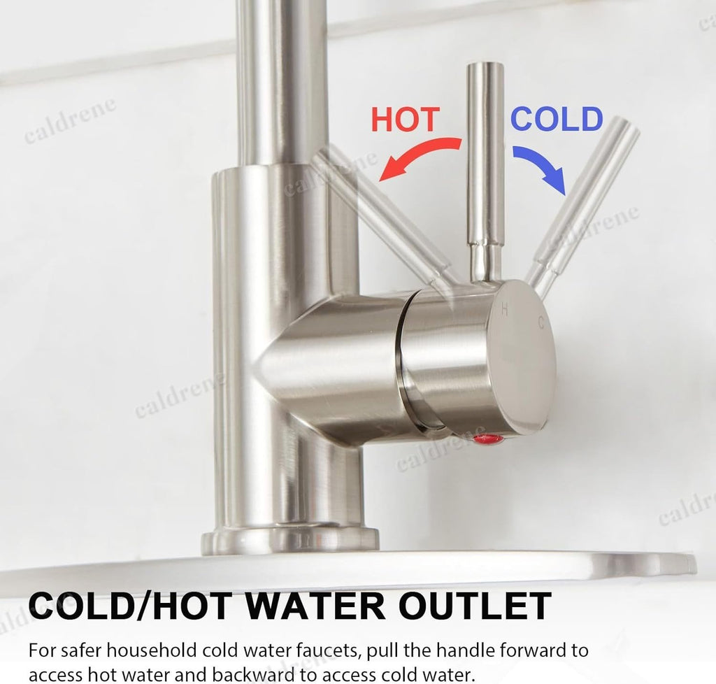 Pull-Down Sprayer Kitchen Faucet, Brushed Nickel Single Handle – view 8