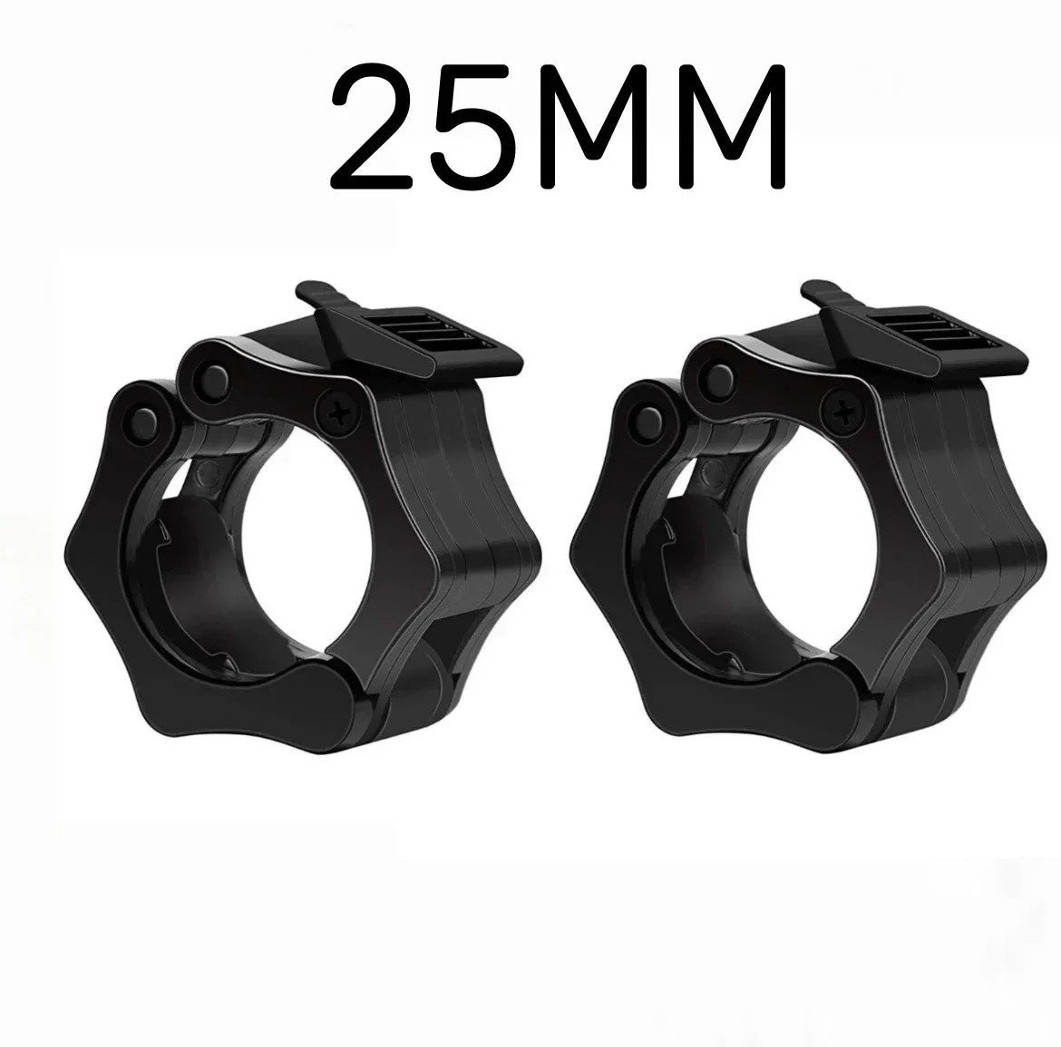Quick Release Barbell Clamps for Secure Weight Lifting – A 25MM BLACK 2PCS