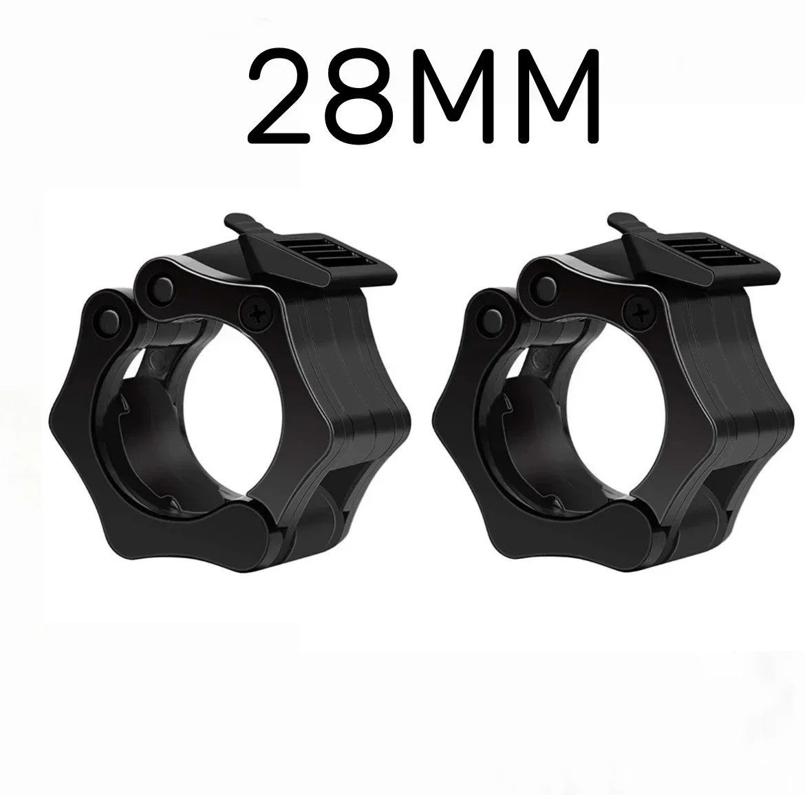 Quick Release Barbell Clamps for Secure Weight Lifting – A 28MM BLACK 2PCS
