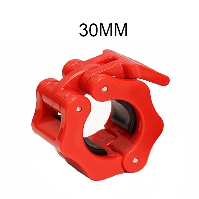 Quick Release Barbell Clamps for Secure Weight Lifting – B 30MM RED 1PC