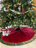 Quilted Velvet Christmas Tree Skirt