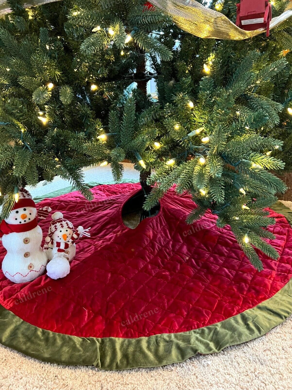 Quilted Velvet Christmas Tree Skirt – view 5