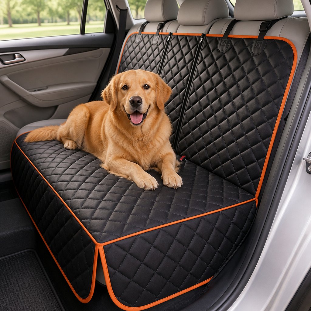Quilted Waterproof Dog Car Hammock Seat Cover – view 8