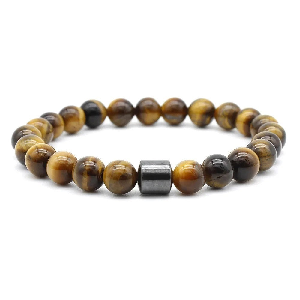 Quit Smoking Stop Smoking Bracelet Anti-anxiety Men Women Natural Stone Bracelet – A6245-Tiger Eye
