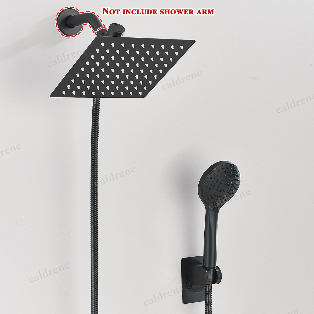 Rain Shower Head with Handheld Spray Combo, 8 Inch Black – view 2
