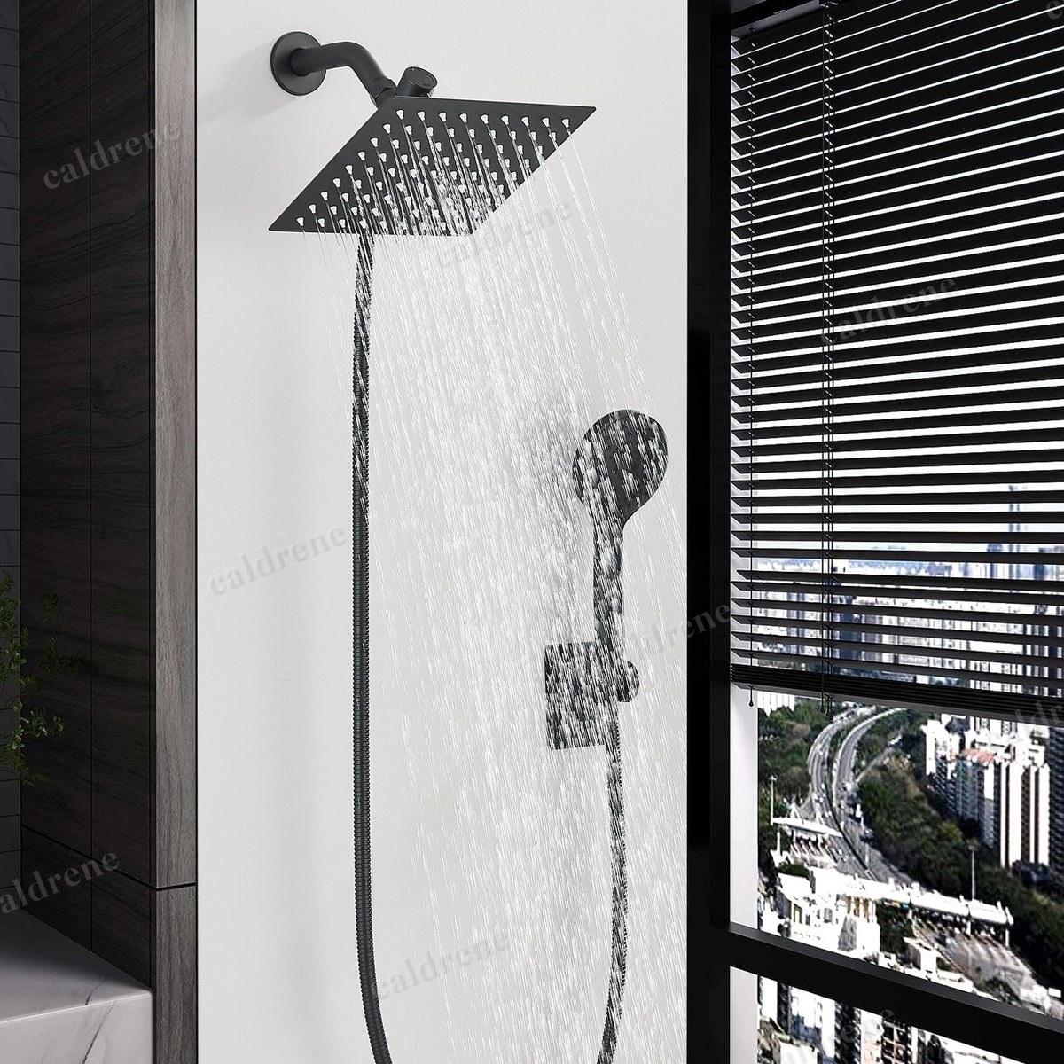 Rain Shower Head with Handheld Spray Combo, 8 Inch Black – view 3