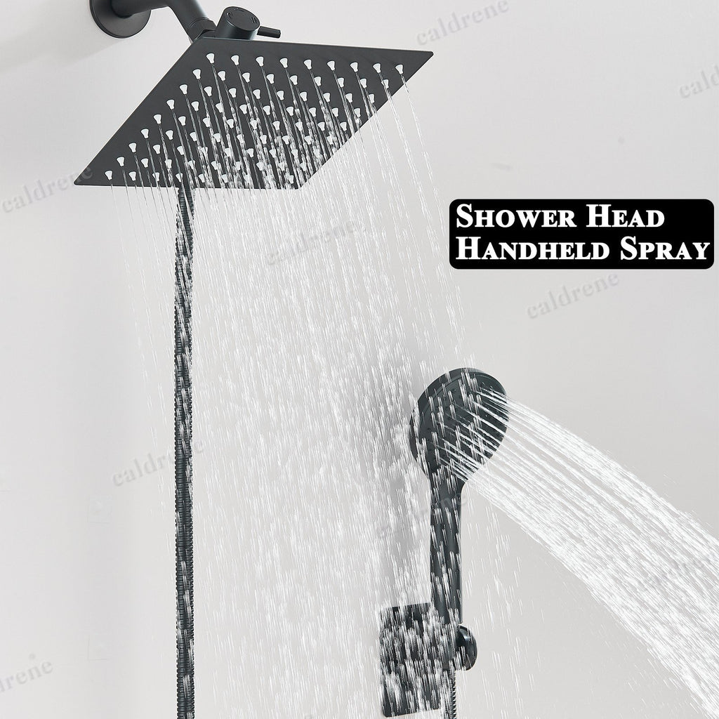 Rain Shower Head with Handheld Spray Combo, 8 Inch Black – view 5