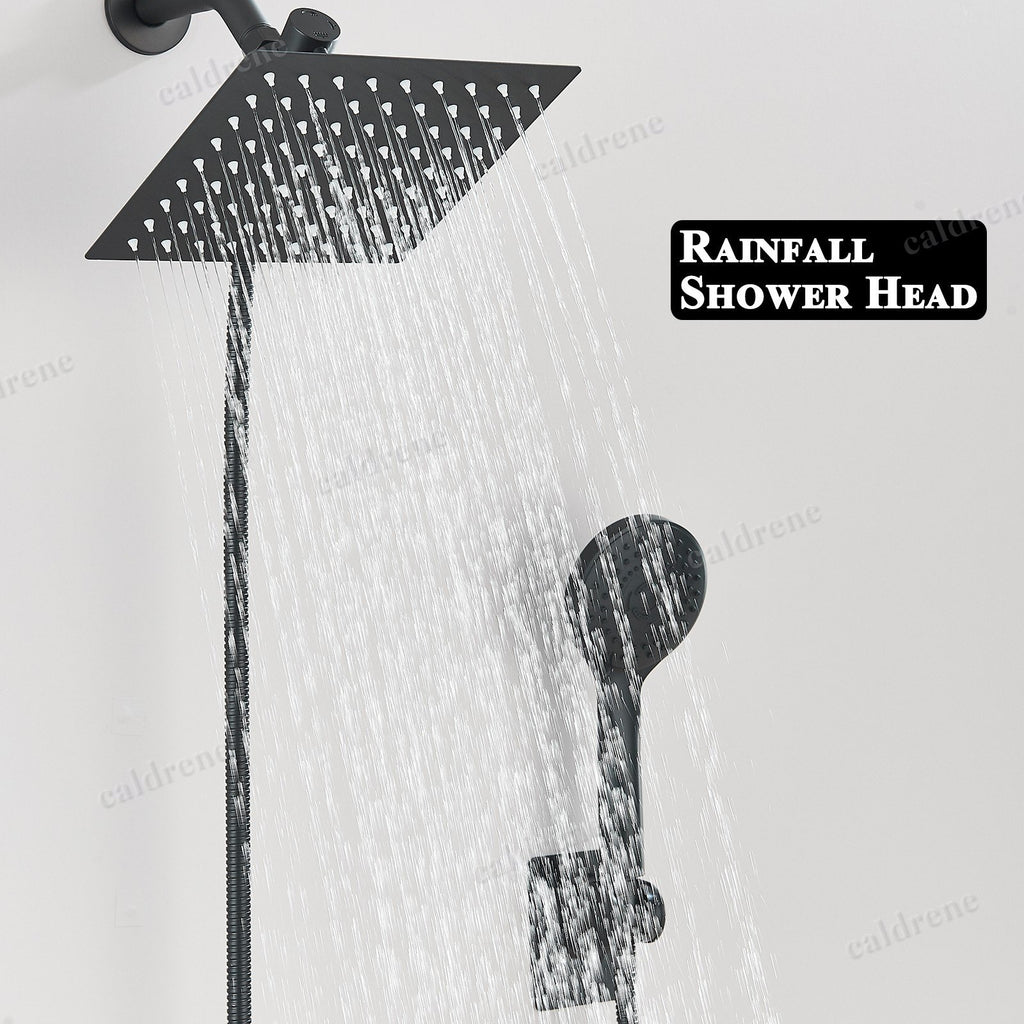 Rain Shower Head with Handheld Spray Combo, 8 Inch Black – view 6