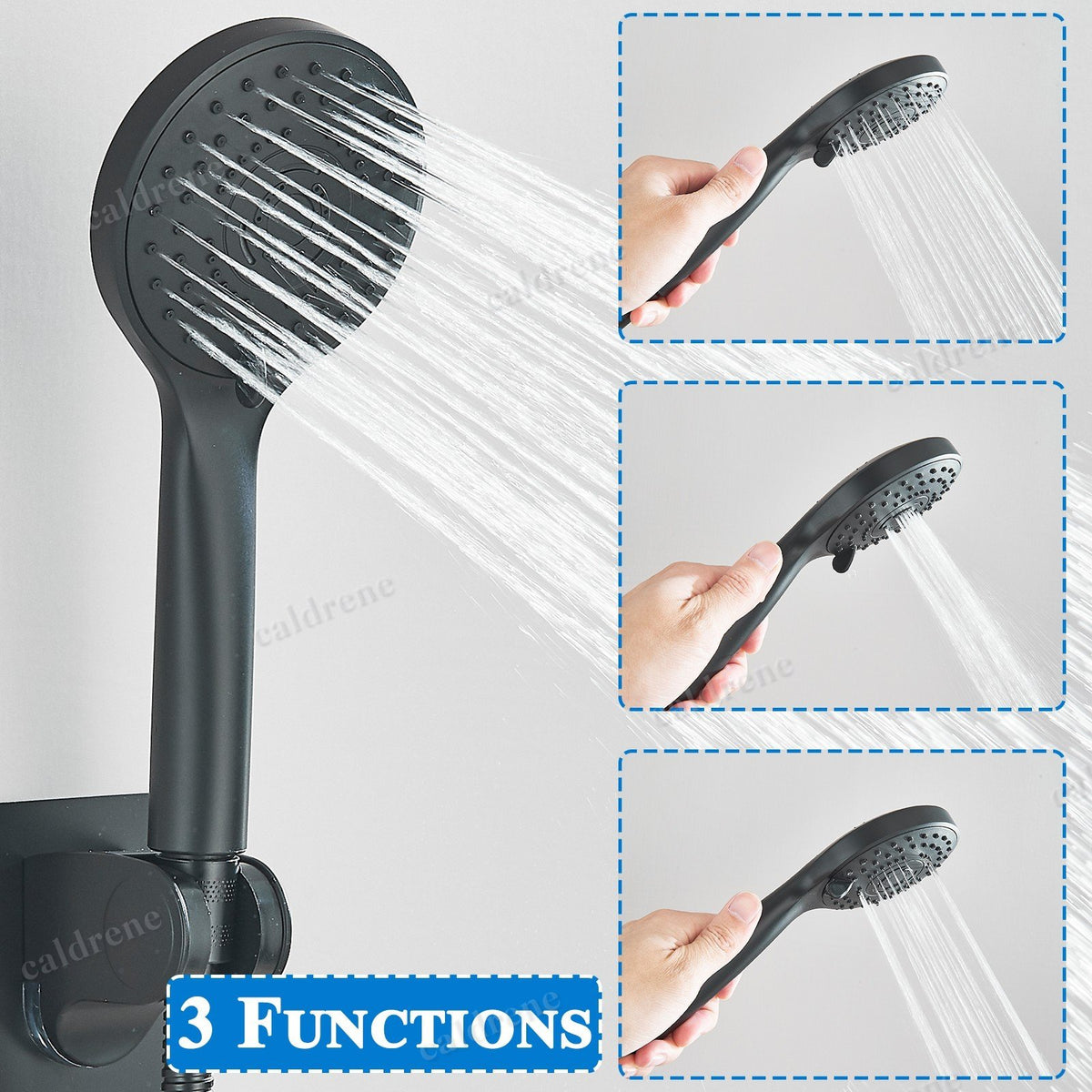 Rain Shower Head with Handheld Spray Combo, 8 Inch Black – view 8