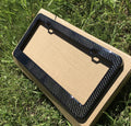 Real Carbon Fiber License Plate Frame 3K Twill