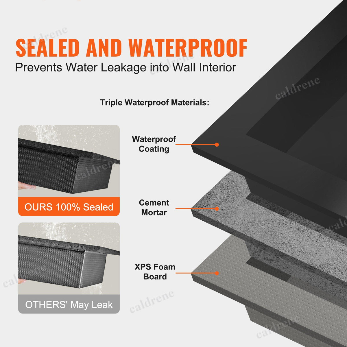 Recessed Shower Niche Shelf – view 2