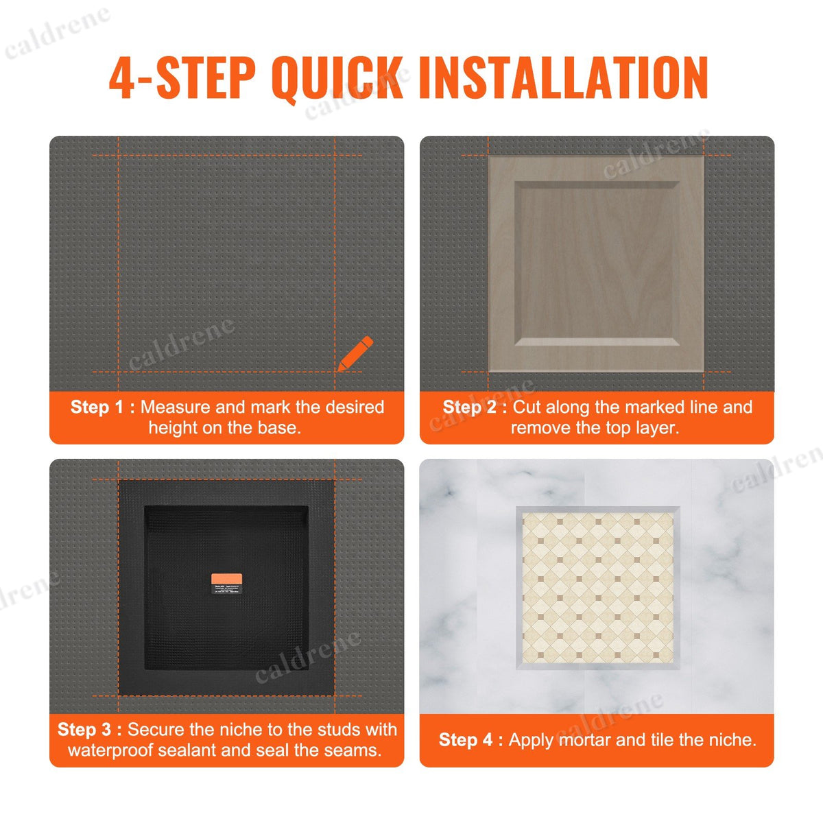 Recessed Shower Niche Shelf – view 5