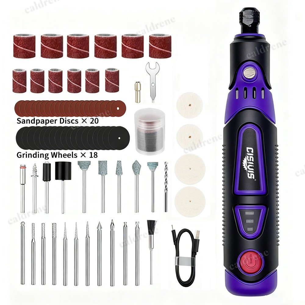 Rechargeable Cordless Rotary Tool Kit 3 Speeds with 82 Accessories – view 3