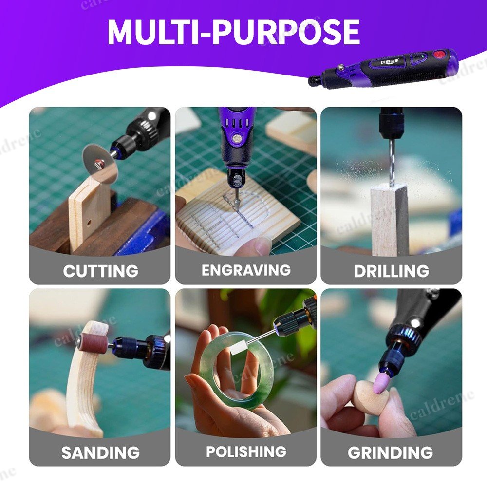 Rechargeable Cordless Rotary Tool Kit 3 Speeds with 82 Accessories – view 8