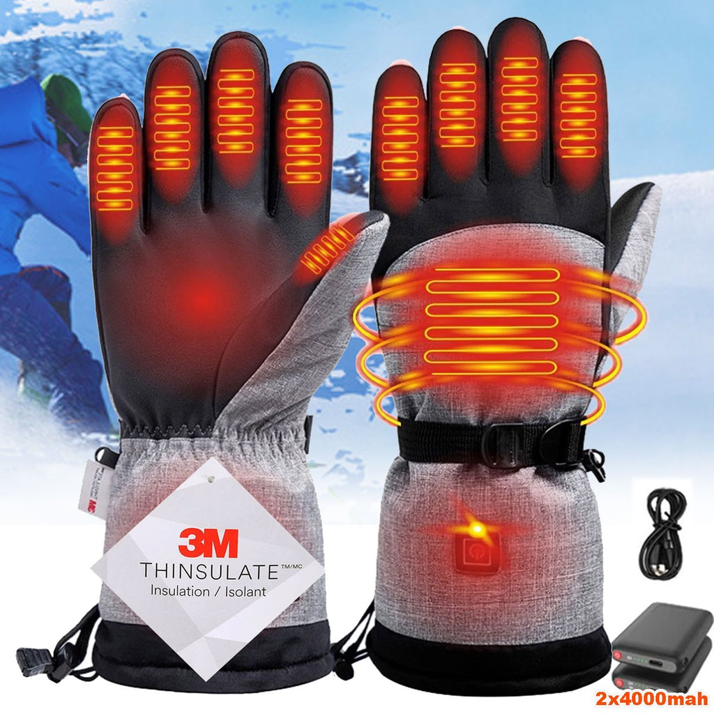 Rechargeable Electric Heated Gloves with 2 Batteries