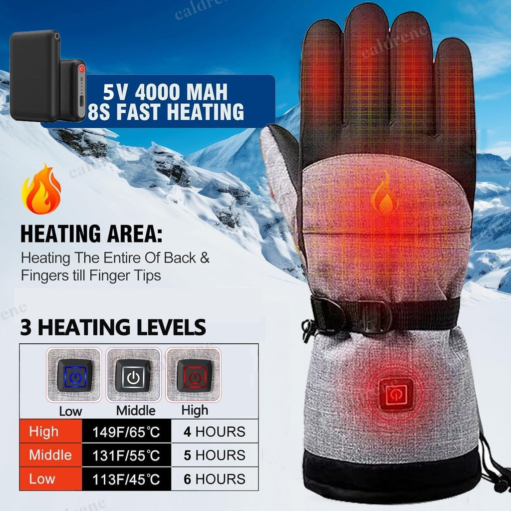 Rechargeable Electric Heated Gloves with 2 Batteries – view 2