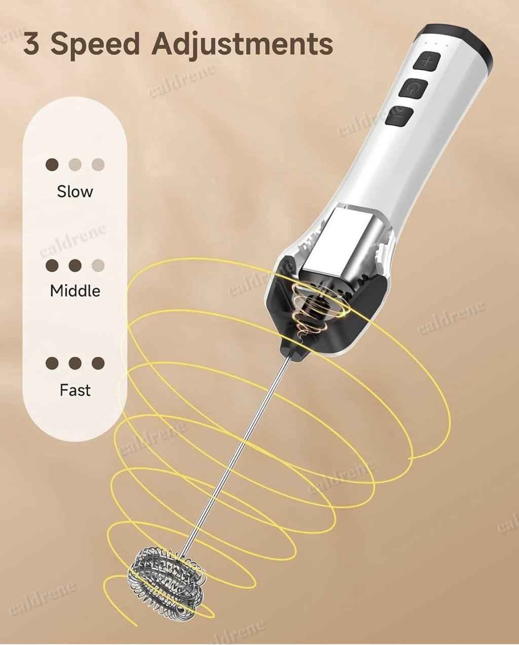 Rechargeable Electric Whisk and Milk Frother, 3 Heads – view 4
