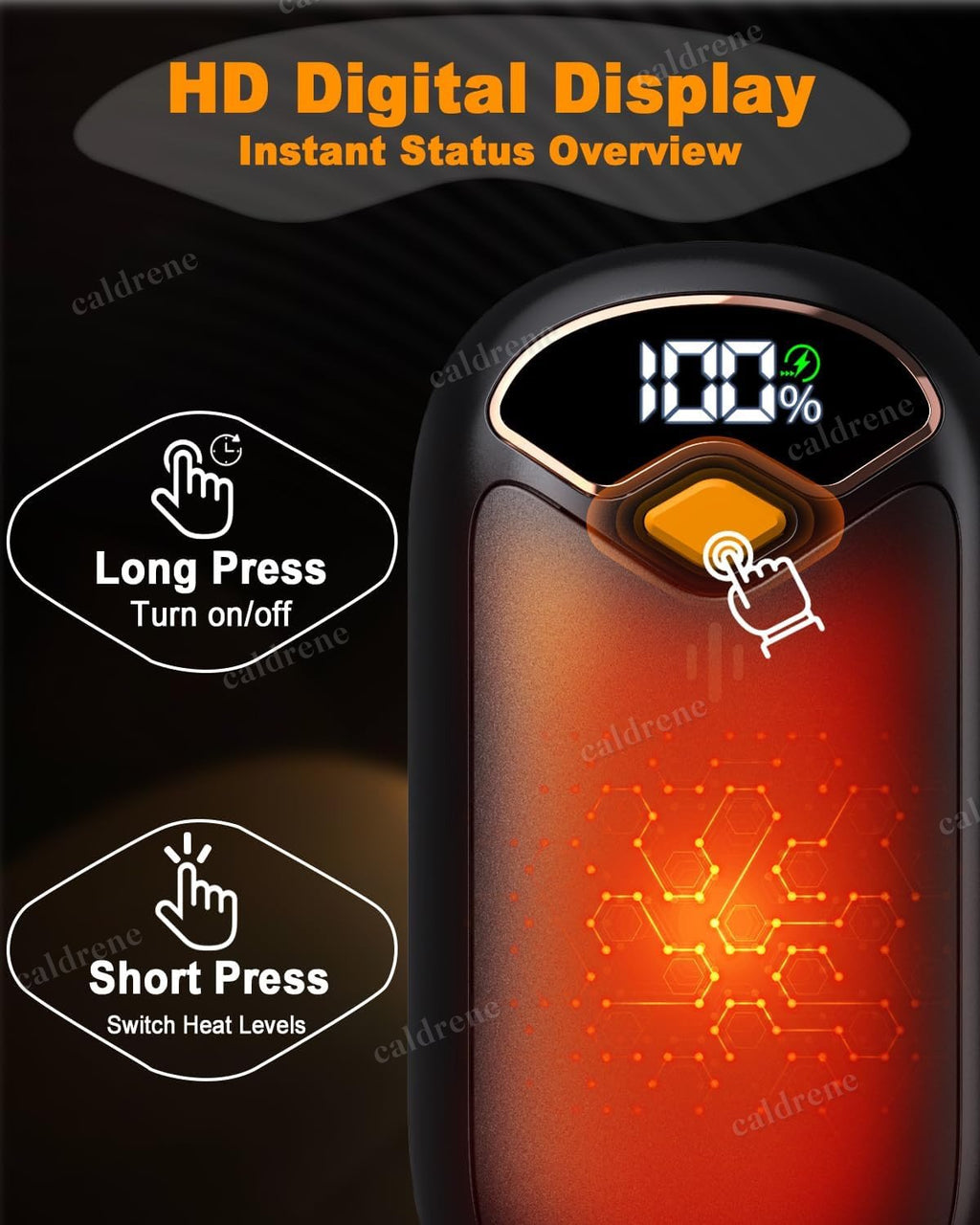Rechargeable Hand Warmers with LED Display, 2 Pack – view 3