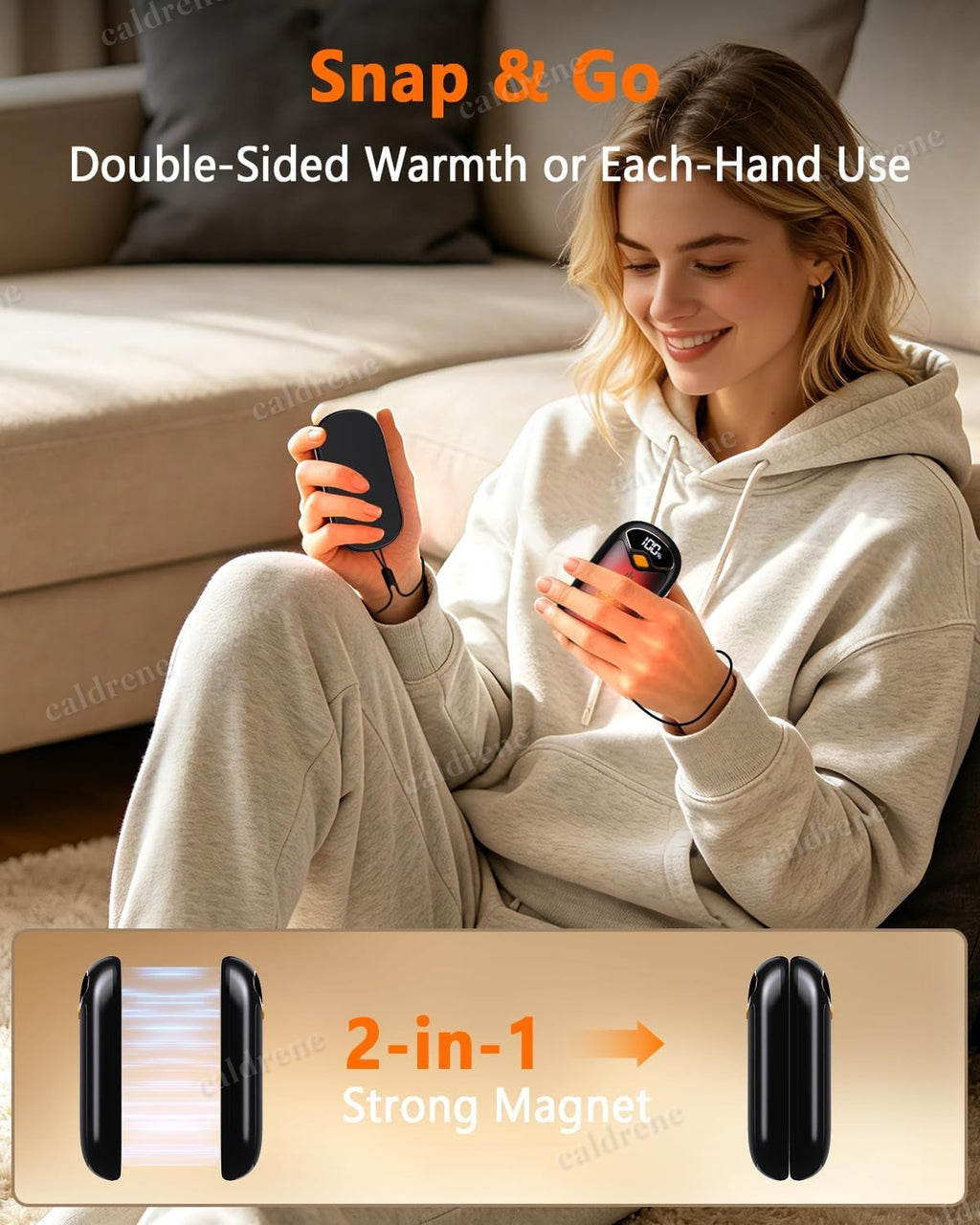 Rechargeable Hand Warmers with LED Display, 2 Pack – view 4