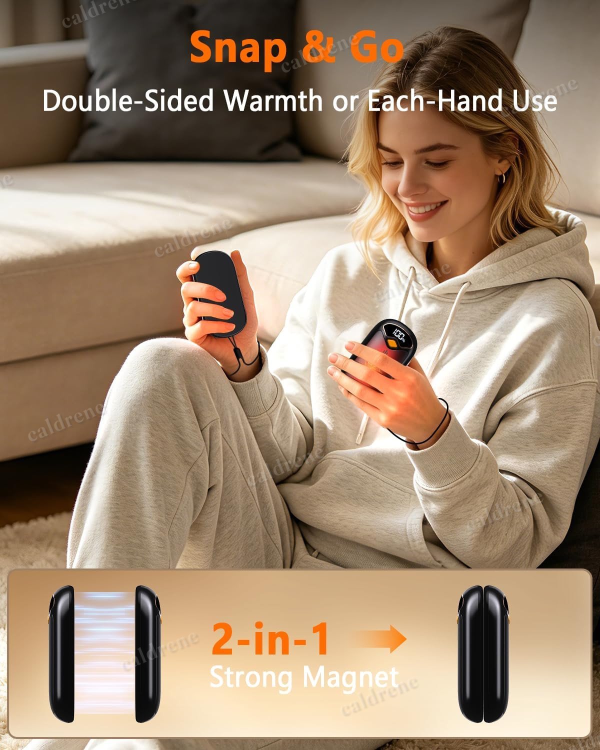 Rechargeable Hand Warmers with LED Display, 2 Pack – view 4