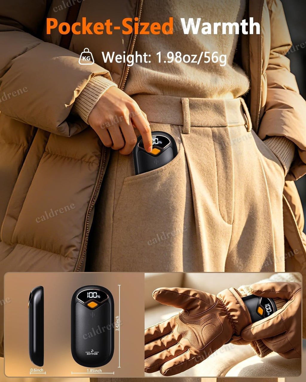 Rechargeable Hand Warmers with LED Display, 2 Pack – view 5