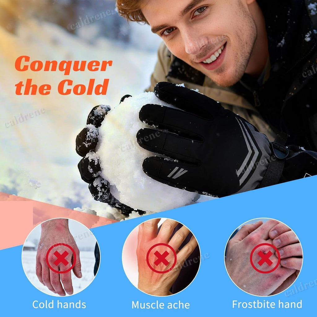 Rechargeable Heated Gloves, 6000mAh, 3 Heat Settings – view 3