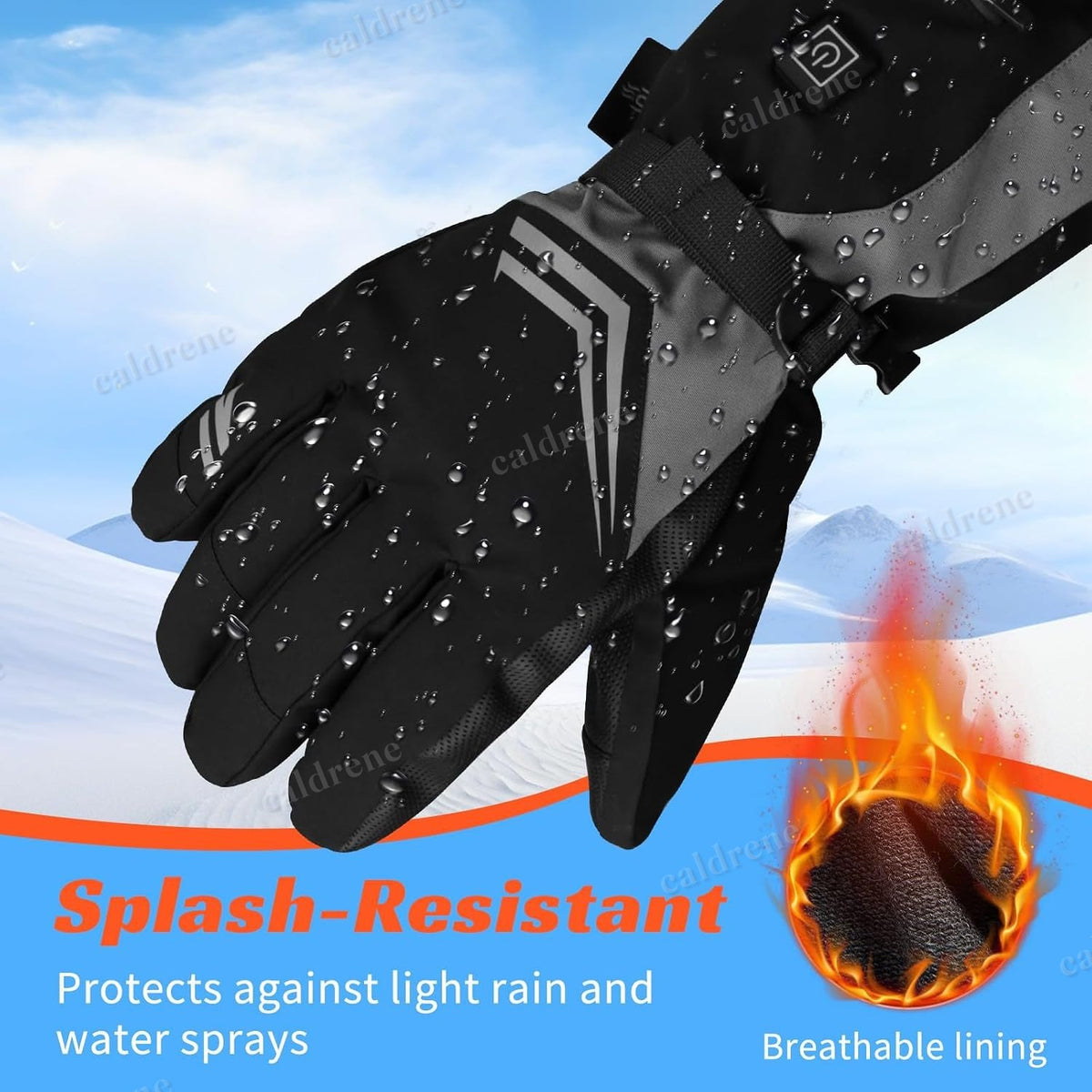 Rechargeable Heated Gloves, 6000mAh, 3 Heat Settings – view 7