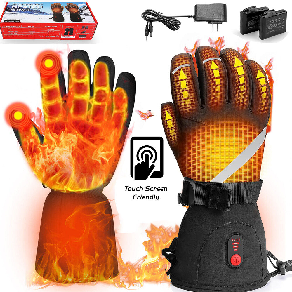 Rechargeable Heated Gloves, Windproof