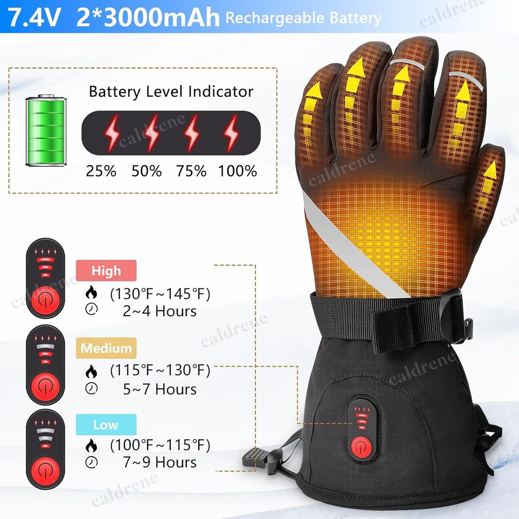 Rechargeable Heated Gloves, Windproof – view 3