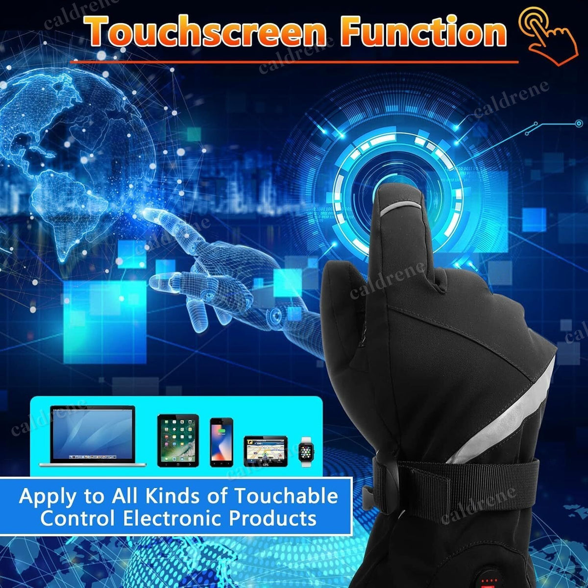 Rechargeable Heated Gloves, Windproof – view 4