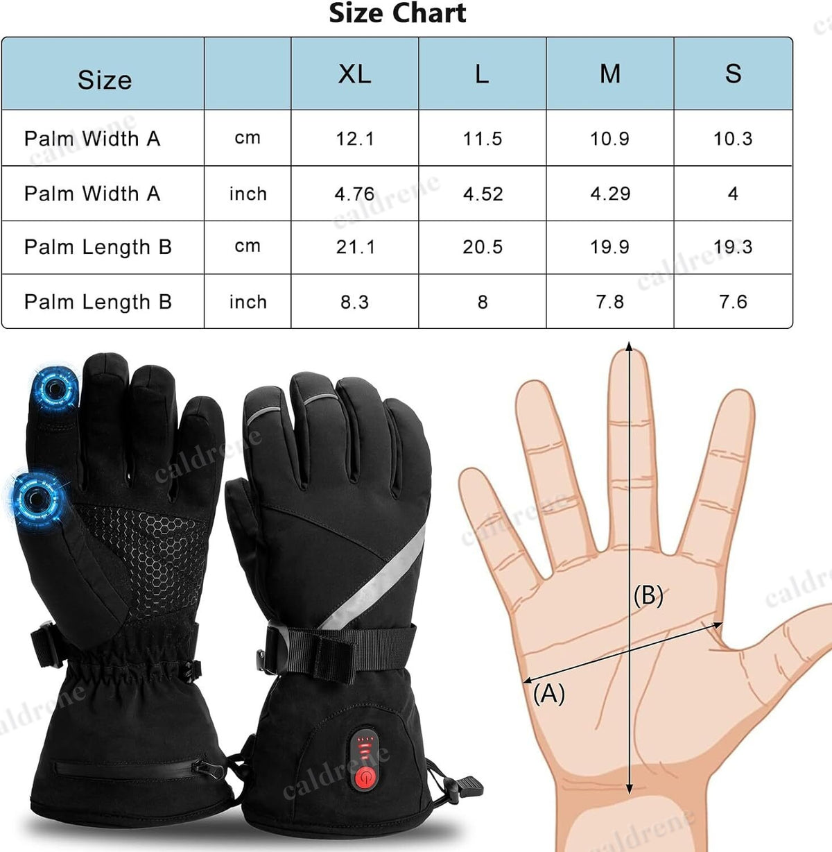 Rechargeable Heated Gloves, Windproof – view 7