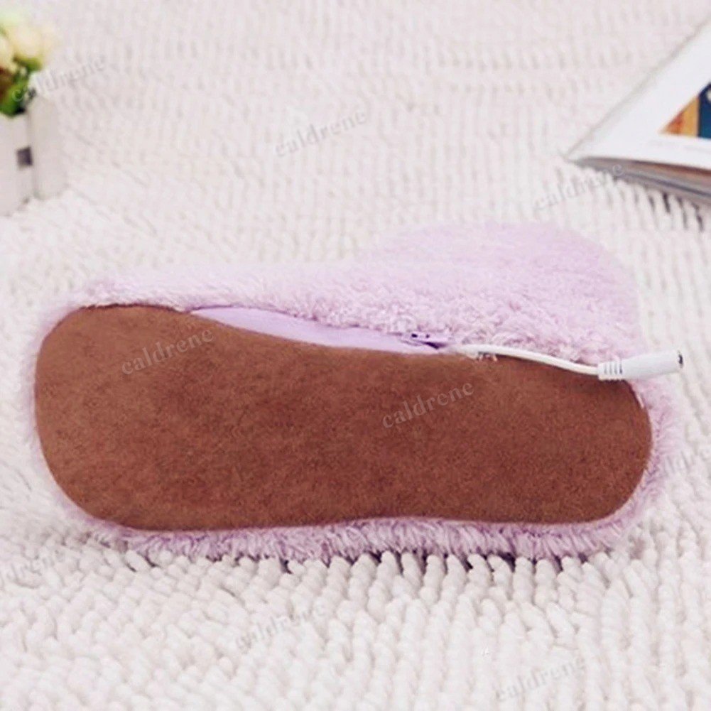 Rechargeable Heated Plush Slippers USB Foot Warmer – view 10