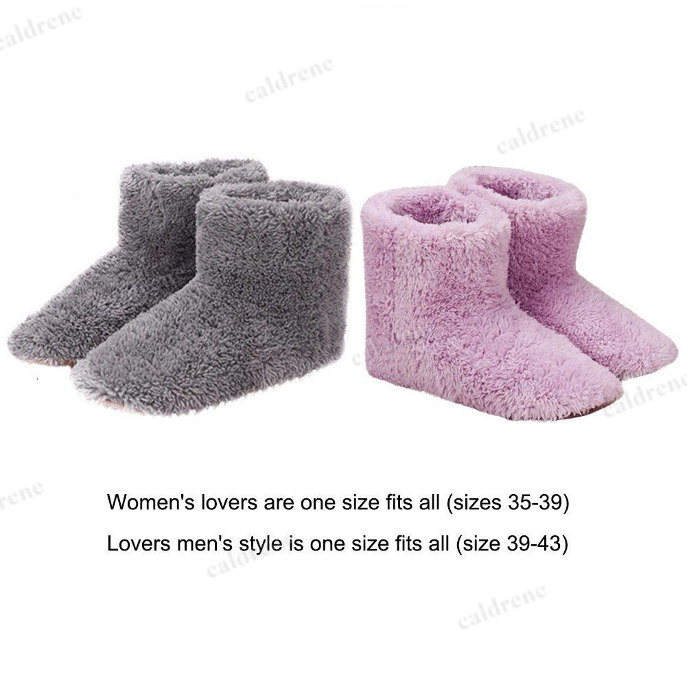 Rechargeable Heated Plush Slippers USB Foot Warmer – view 5