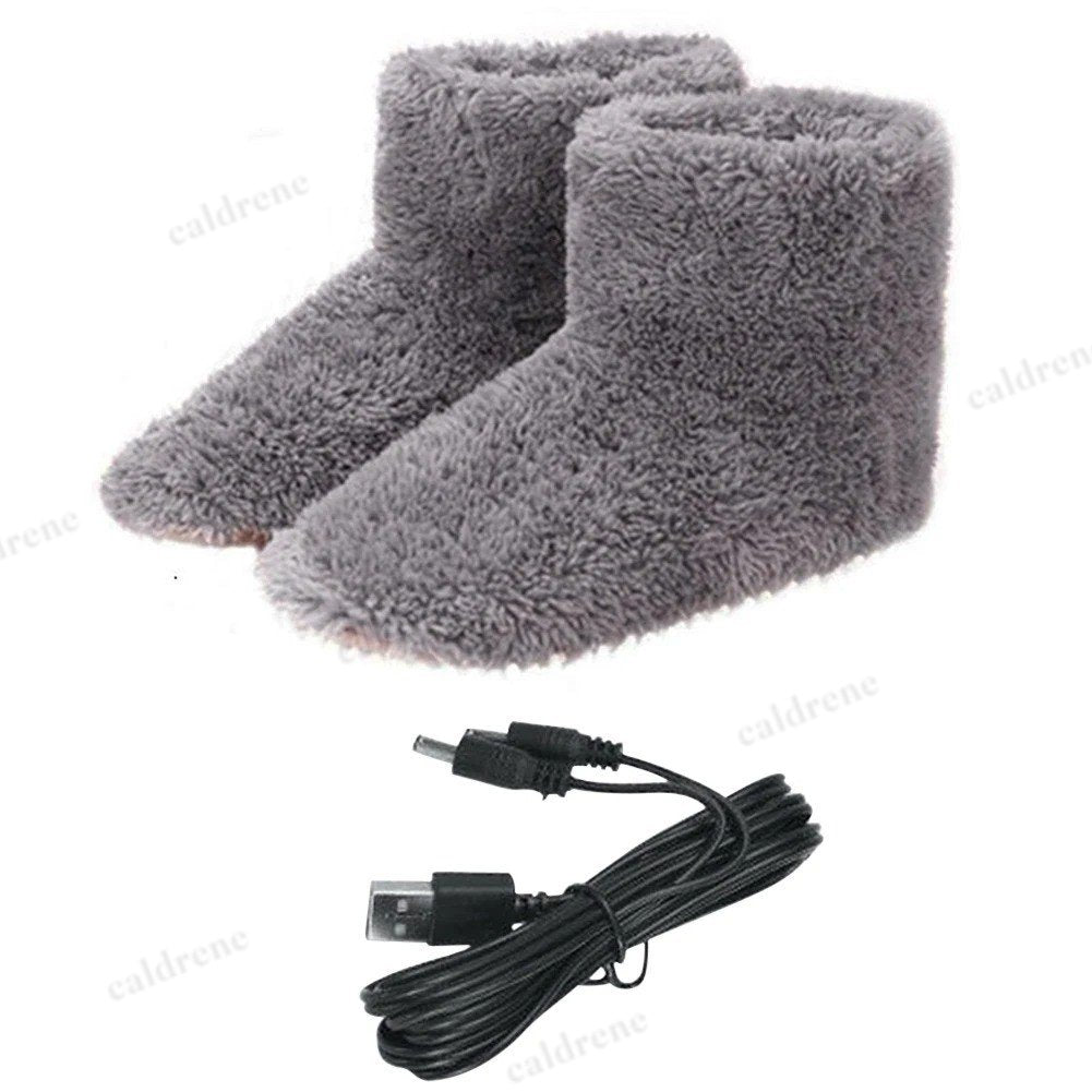 Rechargeable Heated Plush Slippers USB Foot Warmer – view 7