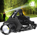 Rechargeable LED Headlamp 100000 Lumen Super Bright with 5 Modes