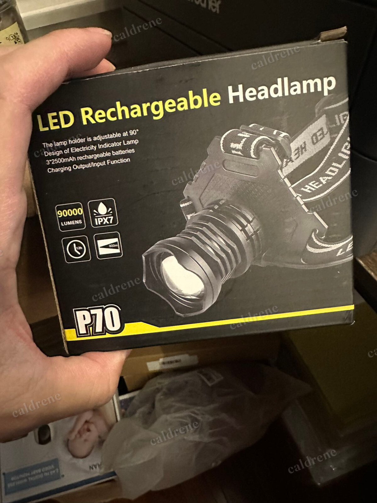 Rechargeable LED Headlamp 100000 Lumen Super Bright with 5 Modes – view 8