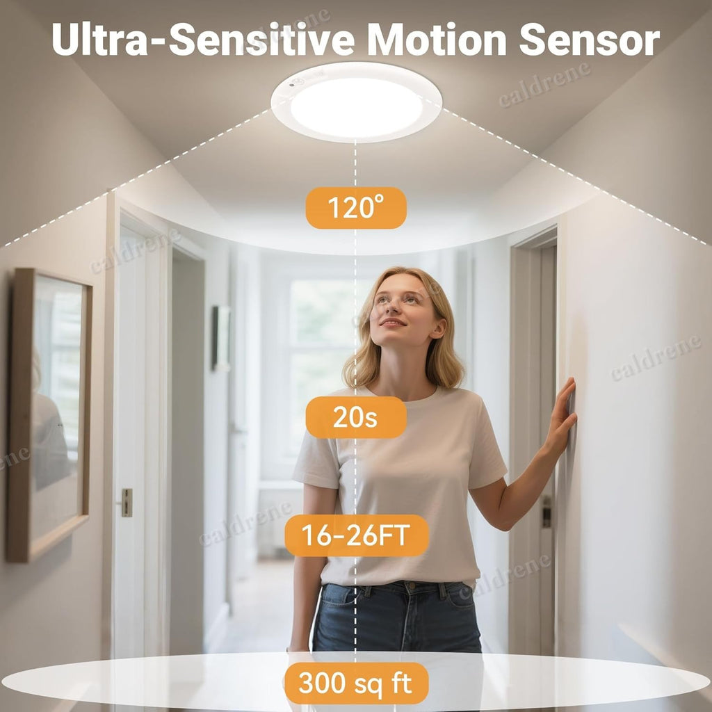 Rechargeable Motion Sensor Ceiling Light with Remote, 4 Pack – view 3