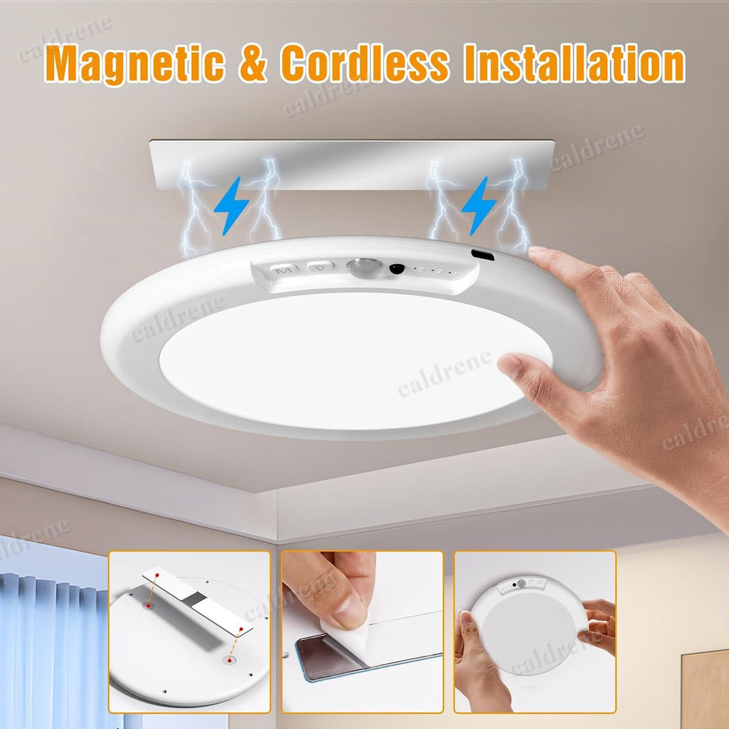 Rechargeable Motion Sensor Ceiling Light with Remote, 4 Pack – view 6