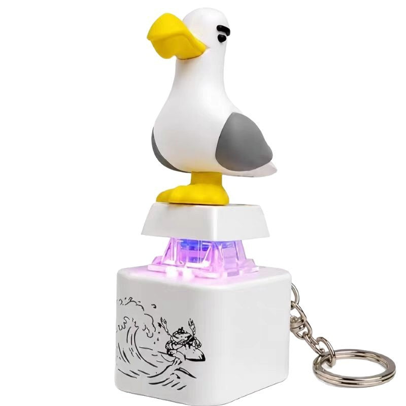 Rechargeable Seagull Mine Keychain Button with Sound Keyboard Clicker Fidget Toy – 1PC Keychain
