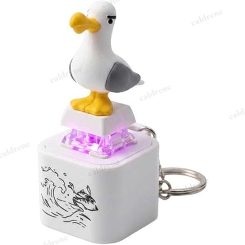 Rechargeable Seagull Mine Keychain Button with Sound Keyboard Clicker Fidget Toy – view 2